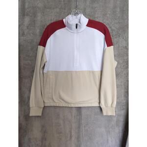 Zelos Pullover Womens Small Half Zip Colorblock‎ Preppy Sporty Coastal Grandma